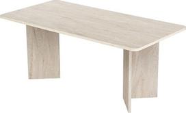 Elegantiškas valgomojo stalas, 180 x 90 x 75 cm, travertino spalvos | 100 % melamino dengta medžio drožlių plokštė, 25 mm storio, modernaus marmurinio dizaino, tvirtas, 70 kg keliamoji galia, puikiai tinka stilingoms valgomojo erdvėms