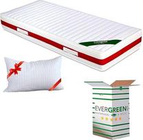 EVERGREENWEB Ortopedinis atminties putų čiužinys 90 x 190 cm 22 aukštis + 1 pagalvė iš atminties putų be plaušelių, šaltų putų čiužinys su masažo efektu, nuimamas, skalbiamas užvalkalas Sleepy Memory