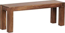 FineBuy Valgomojo suolas 120 cm medžio masyvo Sheesham medienos suolas Natūralus produktas Virtuvės suolas kaimo namų stiliaus rudos spalvos