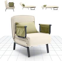 FLEXISPOT 3-in-1 miegamojo kėdė su lovos funkcija, reguliuojamu atlošu, svečių lovos patalynės sofa-lova su šonine kišene, sulankstomomis kojelėmis, taupanti vietą svetainėje, miegamajame ar biure, smėlio spalvos