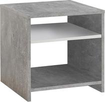 FMD Möbel, 653-001 Lund šoninis staliukas, medis, betonas, baltas, matmenys 39,9 x 39,9 x 39,9 cm (plotis x aukštis)