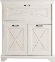 FORTE "Kashmir Bar" komoda su 2 durelėmis ir 1 atvartu, medžio kompozitas, pušies baltumo, plotis x gylis x ilgis: 123 x 143,3 x 48,2 cm