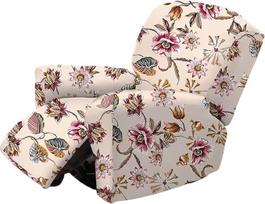 Fotelio apsauginis užvalkalas kėdės užvalkalui 8/6/4 dalių Pilnas fotelio apsauginis užvalkalas Stretch Armchair Cushion Relax with Armreststs Chair Throw Cover High-Backed Recliner Chair with Elastic Base (Spalva:
