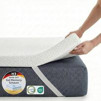 FRIDEKO čiužinio antčiužinys 90 x 200 cm, 5 cm aukščio čiužinio antčiužinys, H2 ir H3 gelio atminties putų antčiužinys, nuimamas ir skalbiamas užvalkalas, tinka lovoms su spyruoklėmis, sofoms-lovoms