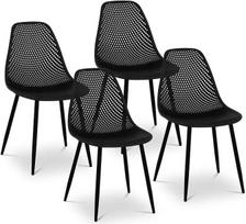 Fromm & Starck Star_SEAT_13 kėdė - 4 dalių rinkinys - iki 150 kg - Sėdynės plotas 52 x 46,5 cm - Juoda