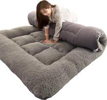 Futonas Tatami Japonijos sulankstomas čiužinys Futonas Nešiojamas minkštas atlošo reljefo čiužinys studentų pasipriešinimui 10 cm Pilka 200 x 220 m