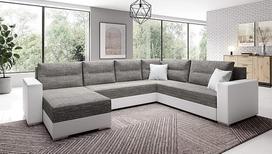 Generisch Kapitono sofos sofos komplektas Kampinė U formos sofa su miego funkcija ir lovos dėže Gyvenamasis kraštovaizdis Audinio užvalkalas EK 26 Berlin 01 Plotis 314 cm Gylis 217 cm Aukštis 90 cm