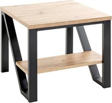 HAKU Möbel Šoninis staliukas Ąžuolas Juoda MDF Metalas Matmenys W 55 cm x H 48 cm x D 55 cm Stilius: Modernus