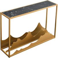 HANSHAN Virtuvės stalas Konsolinis stalas Marmurinis koridorius priešais sieną Paprastas galo vaizdas Stalai Auksinė konsolinė spintelė, sofa, stalas 31 × 11 × 31 colių planšetinio kompiuterio laikiklis