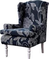 HAOYONG Wingback kėdė Slipcover, Wingback fotelis apima spausdintos Stretch skalbiamas fotelis apsauga gyvenamasis kambarys