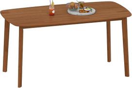 HOMCOM valgomojo stalas 150 x 80 cm Virtuvės stalas 6 asmenims Kaimo stiliaus valgomojo stalas Medinis stalas virtuvei, valgomajam ir svetainei Šviesiai ruda spalva