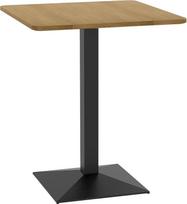 HOMCOM valgomojo stalas 70 x 70 cm Kvadratinis virtuvės stalas 2 žmonėms Valgomojo stalas su medžio efekto plieno pagrindu Mažas modernus stalas virtuvei, valgomajam ir svetainei Tamsiai ruda spalva