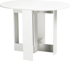 HOMCOM valgomojo stalas Sulankstomas valgomojo stalas Valgomojo stalas Sandėliavimo paviršius medžio drožlių plokštės balta 104 x 76 x 73,7 cm