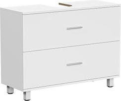 HOMCOM Vanity Unit su 2 stalčiais Vonios spintelė Split Top Stalčius Vanity Unit Vonios pagrindo spintelė 80 x 30 x 60 cm Balta