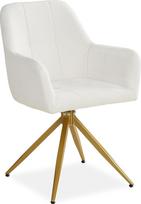 Homestyle4u Bouclé 2629 Minkšta kėdė, smėlio spalvos, pasukama 360° kampu, valgomojo kėdė su porankiais, minkšta valgomojo kėdė, moderni ir patogi, skandinaviško dizaino, virtuvės kėdė, velvetinė valgomojo kėdė