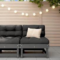 Homgoday Vidurio sofa su kieta pušies pagalvėle Pilka sofa lova Svetainės sofos Sofos Lauko sodo svetainė Lauko svetainė Terasa Lauko