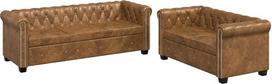 Hommdiy Chesterfield sofos 2 sėdimų ir 3 sėdimų vietų rudos spalvos namų baldai Sofa Svetainės sofa