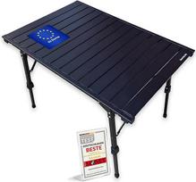 horntools Camping Table - lengvas sulankstomas stalas, nešiojamas, skirtas naudoti lauke ir stovyklavietėje, riedantis, labai kompaktiškas, lengvas, reguliuojamo aukščio, pridedamas krepšys