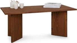 IDIMEX Mesa kavos staliukas iš medžio masyvo 110 x 45 x 60 cm tamsiai rudos spalvos - minimalistinis medinis sofos staliukas, svetainės staliukas su kampinėmis kojelėmis