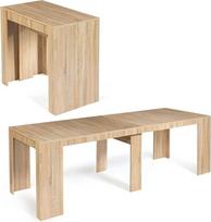 IDMarket - "Orlando" išplečiamas konsolinis stalas 10 žmonių 235 cm buko medienos