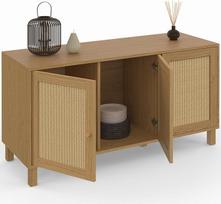 IDMarket - "Vintage" stiliaus bufetas 44" "Hanae" 3 durų natūralaus efekto