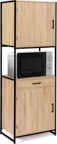 IDMarket - Virtuvės bufetas 60 cm Detroito baldai 2 durys Pramoninis dizainas + stalčius