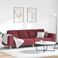 INLIFE 3335084 Sofos komplektas Vyno raudonas audinys, Baldai, Sofos, Raudona, 39,4 kg