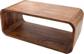invicta INTERIOR "Cubus" medžio masyvo kavos staliukas 100 cm Sheesham Stone Finish TV lenta staliukas Medžio masyvo staliukas Medinis staliukas