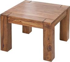 invicta INTERJERAS riess-Ambiente Makassar medžio masyvo kavos staliukas 60 cm Sheesham Unikalus šoninis staliukas Svetainės staliukas Sofos staliukas Svetainės lentyna
