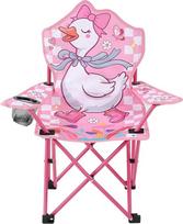 Kinder Klappstuhl, Campingstuhl Kinder Einhorn Klappstuhl Faltstuhl Tragbar Picknickstuhl mit Getränkehalter für Picknick, Camping, Angeln, Outdoor (Schwan)