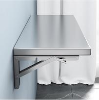 Klappschreibtisch aus Edelstahl, Wandmontage, robust, 50 kg Kapazität, platzsparendes Design für Küche, Wohnzimmer, Badezimmer, Balkon, Restaurant