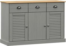 KOIECETA VIGO Komoda su stalčiais 113 x 40 x 75 cm Pušies masyvo, pilka