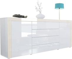 Komoda "La Paz", balta / balta / kreminė