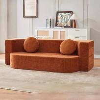 Kompaktiška sofa lova su atsilenkimo mechanizmu - erdvę taupanti sulankstoma sofa lova, skalbiamas audinys, nereikia surinkti, moderni (150 x 60 x 90 cm)