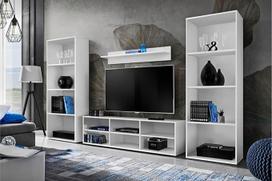 Komodee®, RTV Taranto Grande Svetainės sieninis baltas baldas be LED, skirtas svetainei, miegamajam, biurui