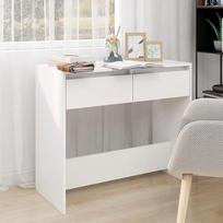 Konsole Tisch Holzwerkstoff Weiß 89x41x76,5cm für Deko und Aufbewahrung Model809566