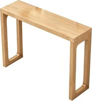Konsolentisch Holz mit Bogenförmigen Beinen, Console Table, Geeignet für Wohnzimmer, Flur(Yellow,100x30x85CM/39x10x33IN)