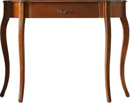 Konsolentisch Holz mit Schublade, Console Table mit Geschwungenen Beinen, Geeignet für Flur und Wohnzimmer(Khaki,104x37x80CM/41x15x31IN)