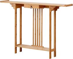 Konsolentisch mit Schublade, Console Table mit Erhöhtem Kopfteil, skirtas svetainei, fojė (80x20x80CM/31x8x31IN)