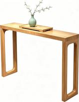 Konsolentisch, Kiefernholz Console Table mit Stabiler Zapfenverbindung, skirtas interjerui ir kambariui (geltonas, 100x30x85CM/39x12x33IN)
