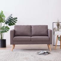 LAPOOH 2 sėdimų vietų sofa-lova gyvenamajam kambariui, apartamentams, poilsio sofoms ir sofoms Atpalaiduojanti sofa audinys Taupe