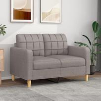 LAPOOH 2 vietų sofa Taupe 120 cm audinys Sofa Gyvenamasis kambarys Jaunimo sofa Atsipalaiduoti sofos ir sofos Sofa miegamajam Jaunimo vaikų kambariui