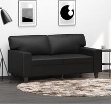 LAPOOH 359412 2 vietų sofa juoda 120 cm dirbtinės odos poilsio sofa, sofos ir kušetės, poilsio sofa, sofa svetainei, sofa su miego funkcija