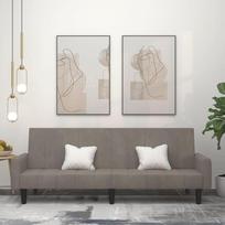 LAPOOH 375774 Dvivietė sofa-lova, šviesiai pilkas aksomas, poilsio sofa, sofos ir kušetės, poilsio sofa, svetainės sofa