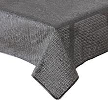 Lauko staltiesė, atspari oro sąlygoms, neslidi ir atspari UV spinduliams, 7 spalvų, minkšta putplasčio PVC staltiesė, skalbiama ir plaunama 30 °C temperatūroje, ovalo formos sodo staltiesė, 140 x 180 cm, tamsiai pilka