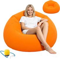 Lauko, stovyklavietės, kempingo, pakrantės, baseino ir kelionių poilsio sofa | Aukšto slėgio siurblys, Tragbar, Bequem (oranžinė)