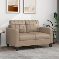 Loveseat 359116 2-vietė sofa Kanapa 2-vietė Loveseat Cappuccino Brown 120 cm dirbtinė oda