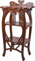Mar014 Palazzo Vintage raudonmedžio medienos gėlių secesijos stiliaus lentyna 44 cm rudos spalvos