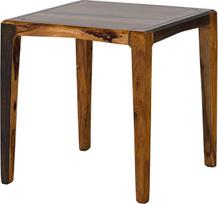 MASSIVMOEBEL24.DE Ancona šoninis staliukas iš medžio masyvo #250 Sheesham Wood Tamsiai ruda lakuota 50 x 50 x 50 cm Mažas kavos staliukas Sofos staliukas