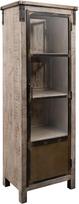 MASSIVMOEBEL24.DE Mango vitrina 60 x 40 x 180 cm Ruda lakuota Sunkioji pramonė #242